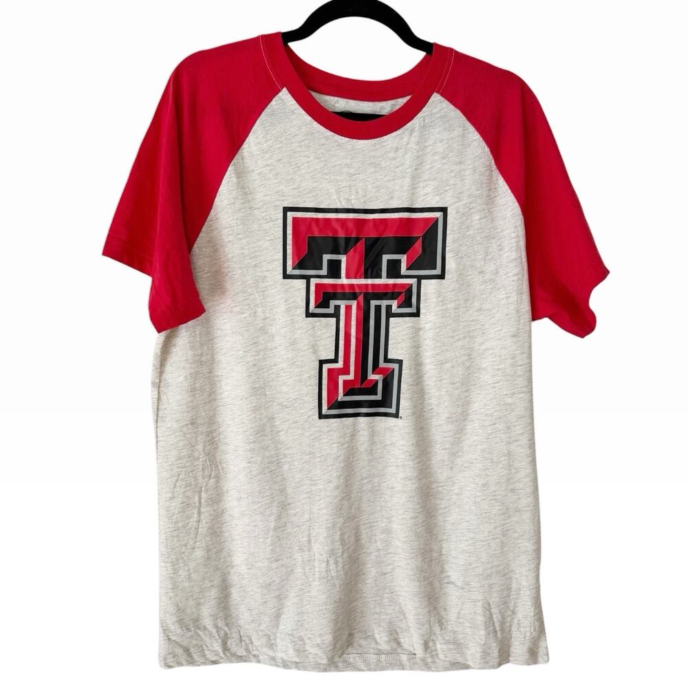 NWT Texas Tech Double T Raglan Sleeve Men’s Short Sleeve Tee Size Large